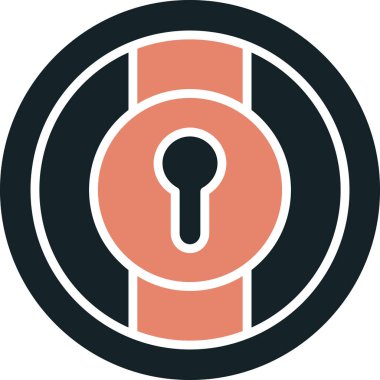 Kilit. Web simgesi basit tasarım