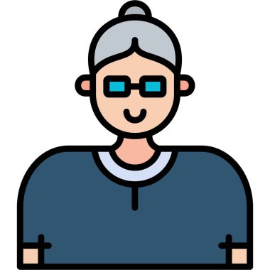 avatar kadın insan simgesi Doldurulmuş dış hat biçimi