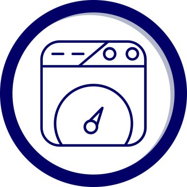 çamaşır makinesi simgesi. Basit resimleme