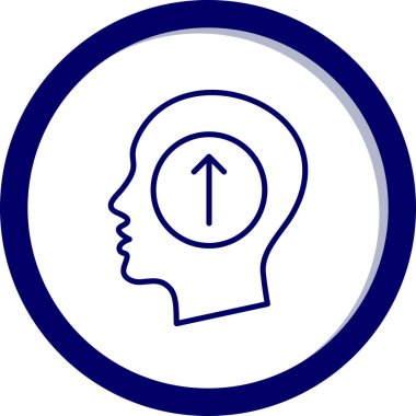 Beyin. Web simgesi basit illüstrasyon