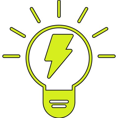 Elektrik enerji ikonu. vektör illüstrasyonu