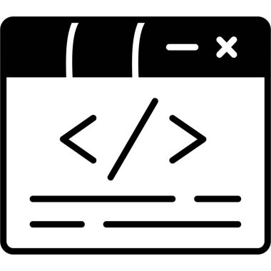 ana hat biçiminde kod kodlama geliştirme simgesi