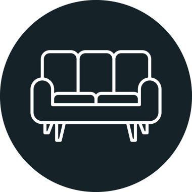 kanepe vektör simgesi modern basit illüstrasyon
