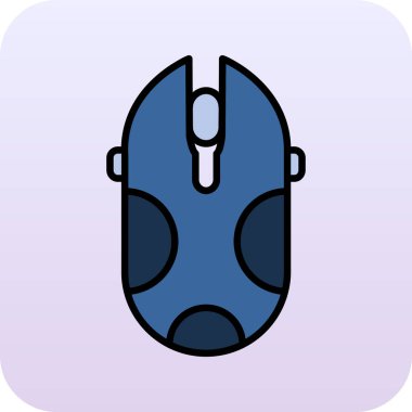 Bir farenin çizgi film simgesinin vektör çizimi