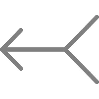 ok yönü simgesi ana hat biçiminde