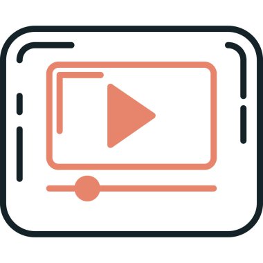 video vektör Glifler simgesi