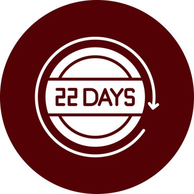 24 gün işareti. vektör simgesi tasarımı