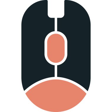 Kablosuz fare düz vektör simgesi