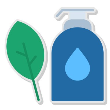 Su damlası ikonu. Web için su bırakma vektör simgesinin özet çizimi