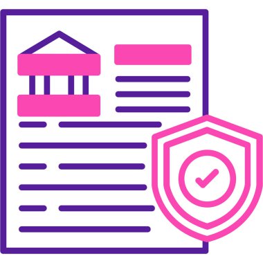 Bir belge simgesinin vektör illüstrasyonu