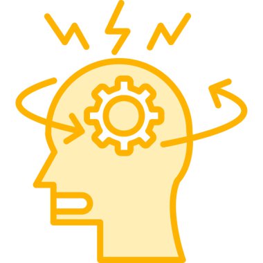 Beyin. Web simgesi basit illüstrasyon