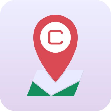 Harita işaretleyici simgesi, vektör illüstrasyonu