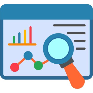 analitik grafik simgesi, vektör illüstrasyonu