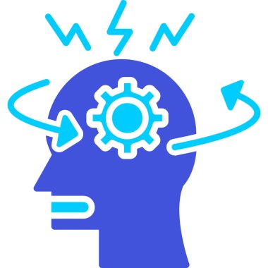 Beyin fırtınası fikir simgesi - ana hatlar biçiminde