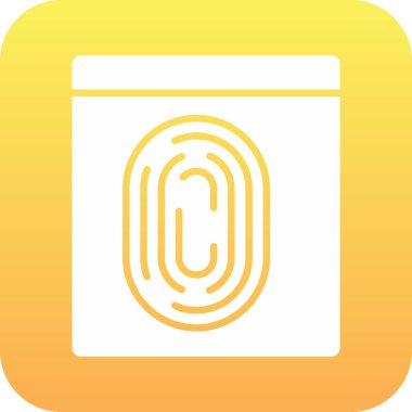 Uzun gölgeli bir parmak izinin vektör simgesi