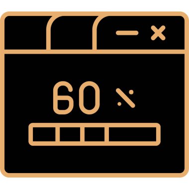 60 derecelik retro çizgi film simgesi