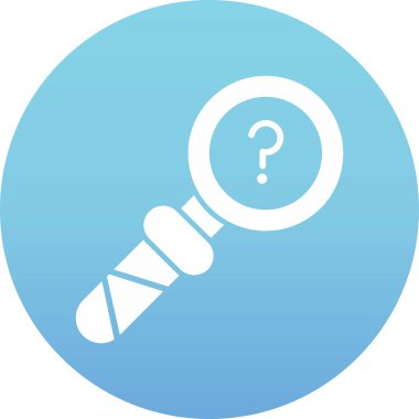 Mavi bir büyütecin vektör illüstrasyonu