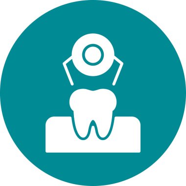 Moda tarzı izole edilmiş arka planda diş kliniği simgesi.