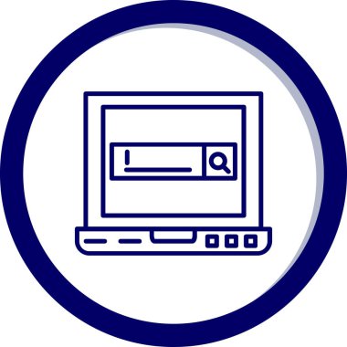 Bilgisayar. Web simgesi basit illüstrasyon