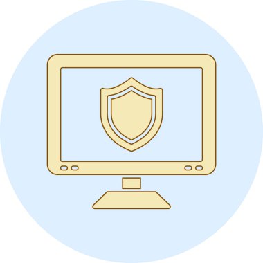 Güvenlik sistemi vektör çizgisi simgesi