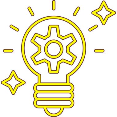 Ampul fikri ikonu. Beyaz arkaplanda izole edilmiş web tasarımı için ana fikir ampul vektör simgesi