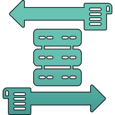 data depolama vektörü simgesi modern basit vektör illüstrasyonu