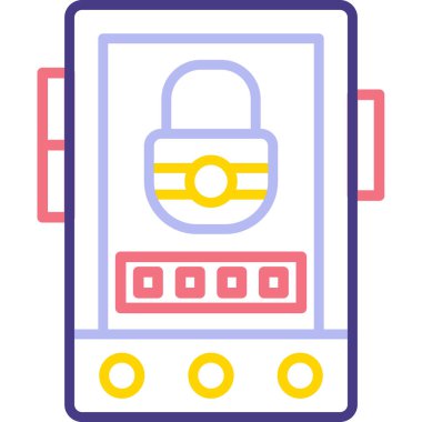 Güvenli asma kilit vektör çizimi