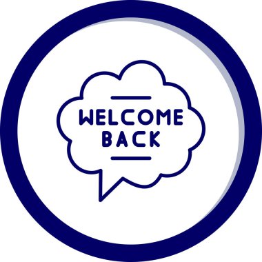 Hoş geldin ikonu. Web tasarımı için vektör simgesine basit bir karşılama