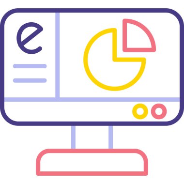 Veri. Web simgesi basit illüstrasyon