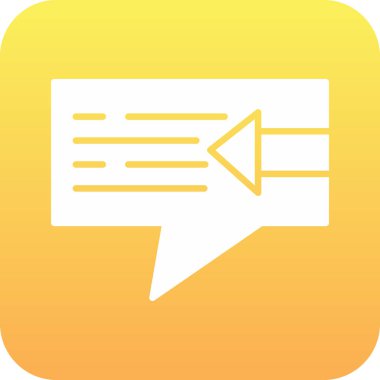 Bir sohbet simgesinin vektör illüstrasyonu