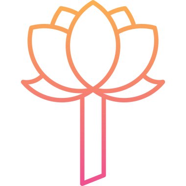 Çiçek. Web simgesi basit illüstrasyon