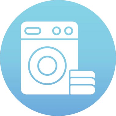 Çamaşır. Web simgesi basit illüstrasyon