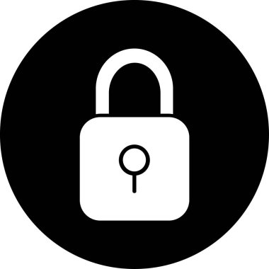 asma kilit ikon vektör çizimi