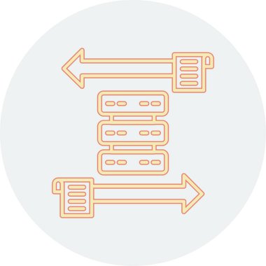 Ağ simgesi. Düz ok dizaynı, ağ okları. vektör illüstrasyonu