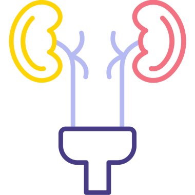 böbrekler web simgesi, vektör illüstrasyonu