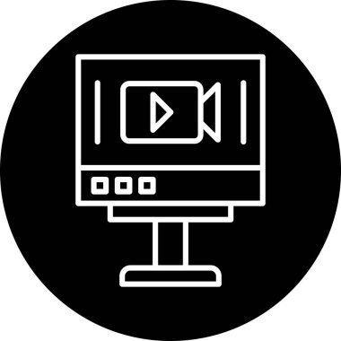 Web simgesi, vektör illüstrasyonu izleniyor