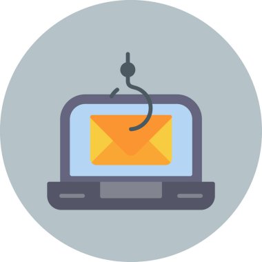 Phishing ağ simgesi, vektör illüstrasyonu