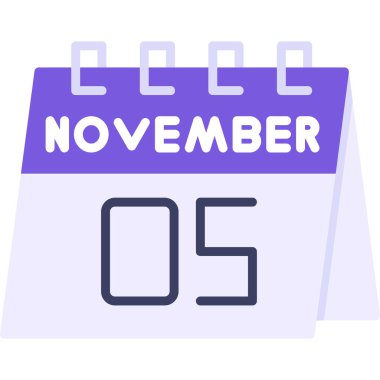 Kasım 6 - Tarih simgesi - takvim - takvim