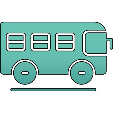 Kamp karavanı ikonu. Kamp karavanı ikonu rengi düz izole