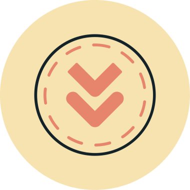 Yuvarlak düğmenin vektör çizimi