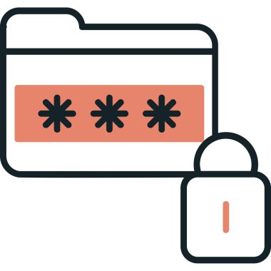 parola ikonu vektör illüstrasyonu