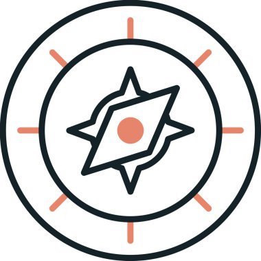 pusula simgesi modadan izole edilmiş arkaplan