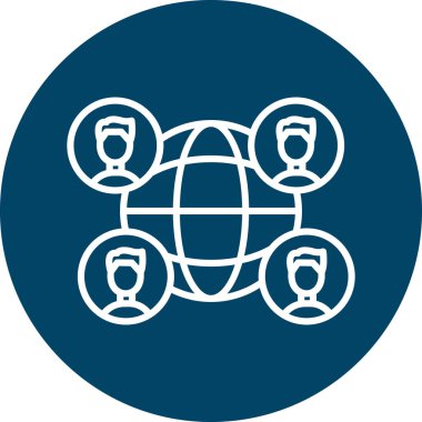 Küresel ağ kutsal kişilerin resmi. vektör çizim.