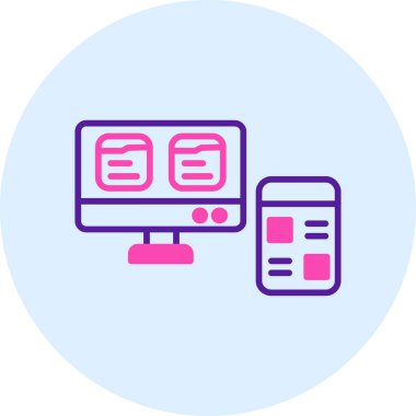 Web tasarım simgesi, vektör illüstrasyonu