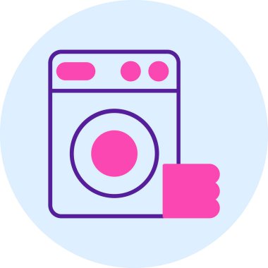 Yıkama. Web simgesi basit illüstrasyon