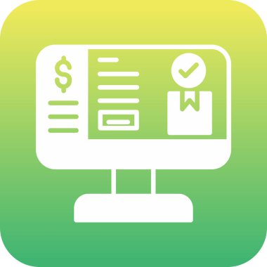 Benzersiz para vektör çizgisi simgesi