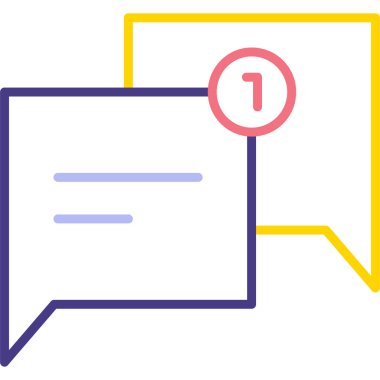 Konuşma baloncukları simgesi, vektör illüstrasyonu