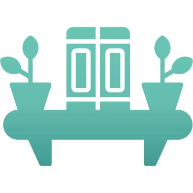 Bitki simgesinin vektör illüstrasyonu