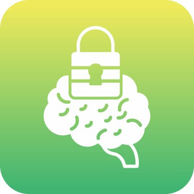 beyin kilidi vektör simgesi