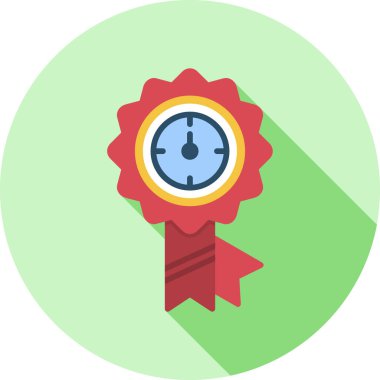 madalya vektör dairesi düz simgesi